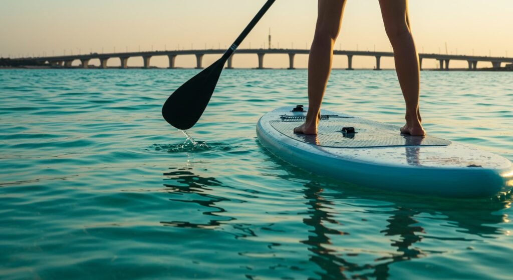 3. Stand-Up Paddleboarding at Hudayriat or Saadiyat