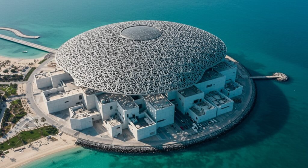 3. The Saadiyat & Louvre Flight Path Coastal Art from Above