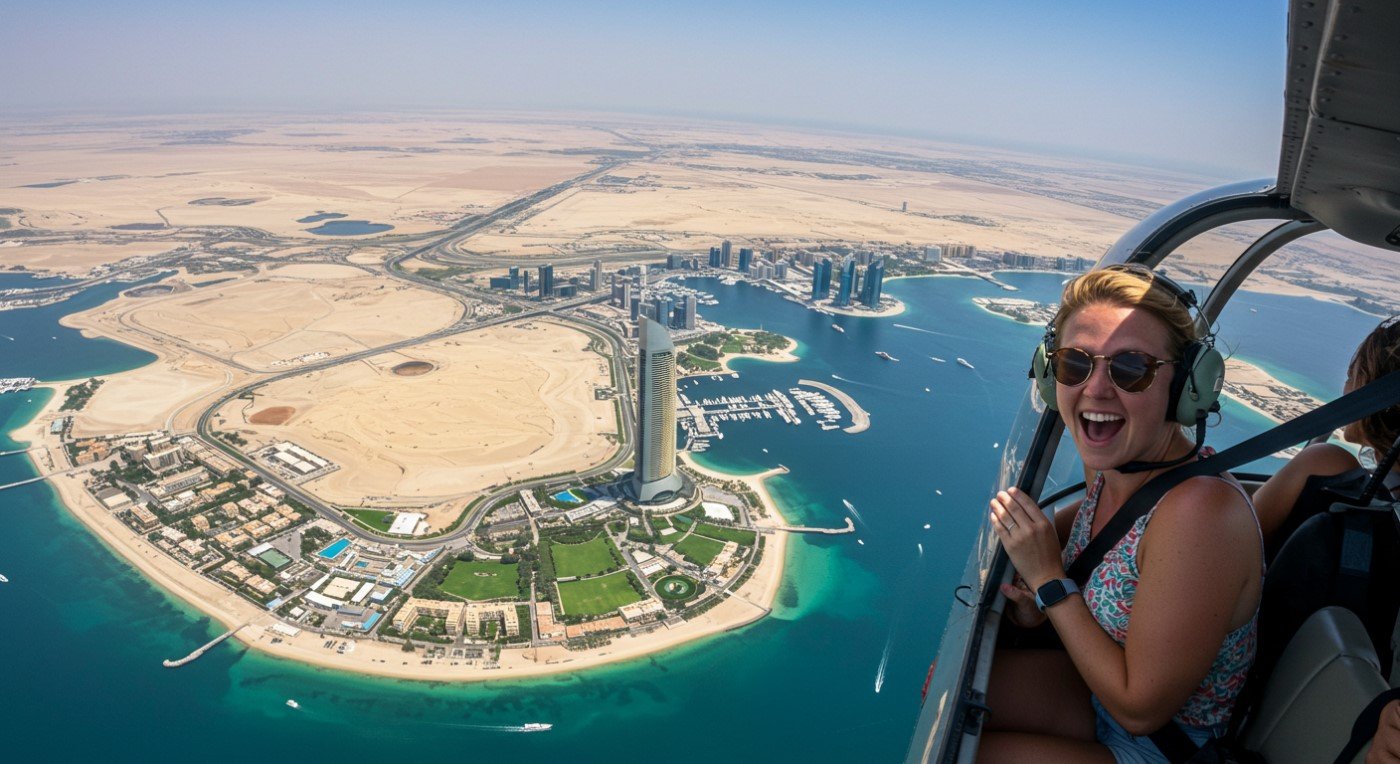 Aerial Views of Abu Dhabi by Helicopter